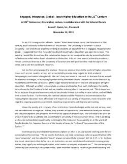 Jesuit Higher Education in the 21st Century