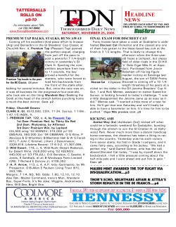 headline news - Thoroughbred Daily News