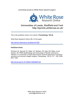 Necator americanus - White Rose Research Online
