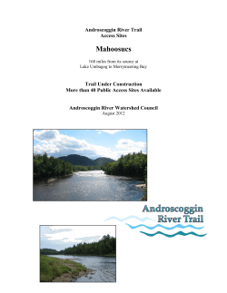 Mahoosucs access site descriptions