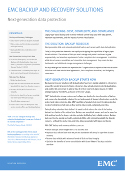 EMC Backup and Recovery Solution