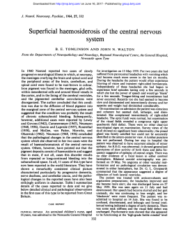 Superficial haemosiderosis of the central nervous