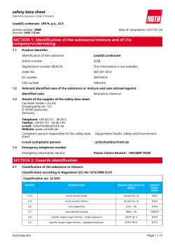 Safety Data Sheet: Lead(II) carbonate