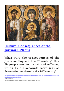 Cultural Consequences of the Justinian Plague