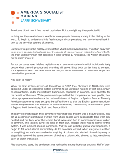AMERICA`S SOCIALIST ORIGINS