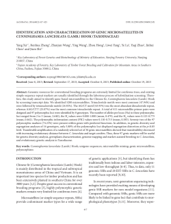 Identification and characterization of genic microsatellites