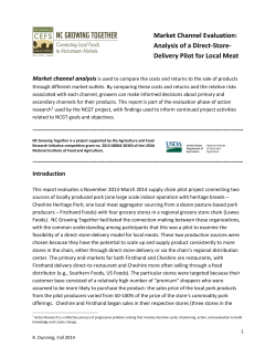 Market Channel Evaluation: Analysis of a Direct-Store