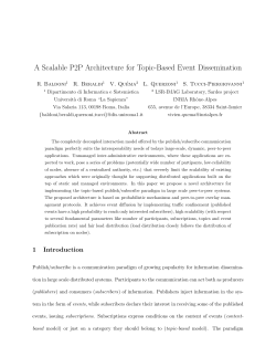 A Scalable P2P Architecture for Topic