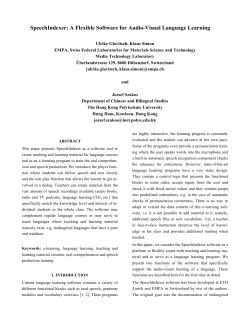 SpeechIndexer: A Flexible Software for Audio