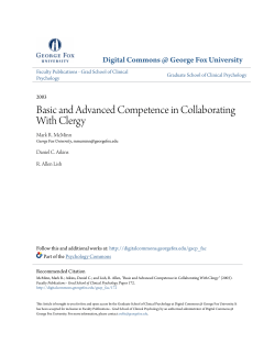 Basic and Advanced Competence in Collaborating With Clergy