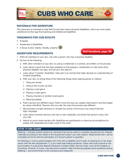 CUbS WHO CARE - CubScouts.org