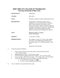 Class Meeting - City Tech - The City University of New York