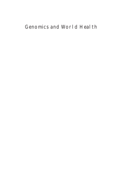 Genomics and World Health - World Health Organization