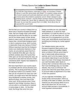 Primary Source from Letter to Queen Victoria by Lin Zexu