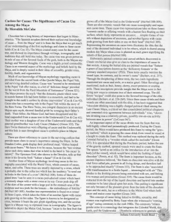 Cuckoo for Cacao: The Significance of Cacao Use Among the Maya