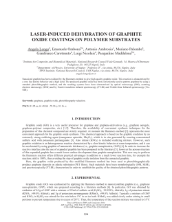 laser-induced dehydration of graphite oxide coatings on