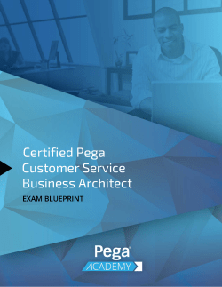 Customer Service Certified Pega Business Architect