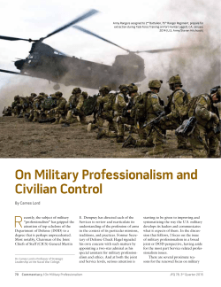 On Military Professionalism and Civilian Control