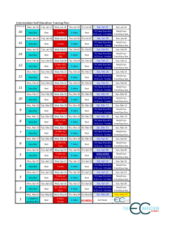 Intermediate Half Marathon Plan