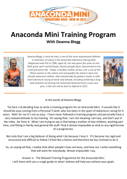 Anaconda Mini Training Program