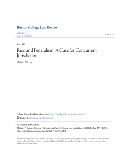 A Case for Concurrent Jurisdiction