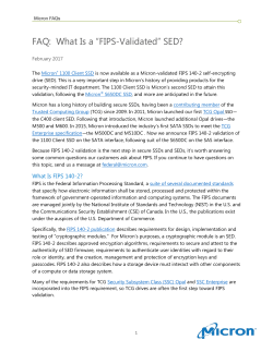 FAQ: What Is a &ldquo;FIPS-Validated&rdquo; SED?