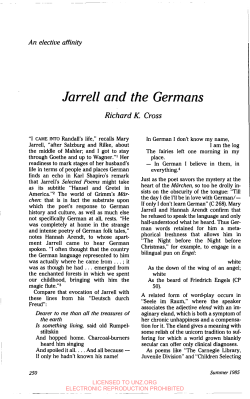 Jarrell and the Germans