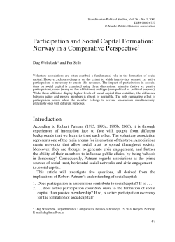 Participation and Social Capital Formation