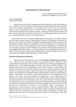 Independence of the Judiciary