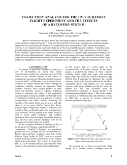 trajectory analysis for the hy-v scramjet flight experiment and the