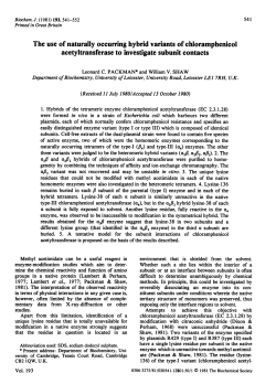 acetyltransferase to investigate subunit contacts