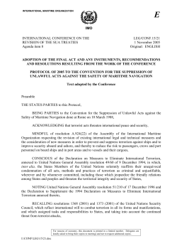 Convention for the Suppression of Unlawful Acts Against the Safety
