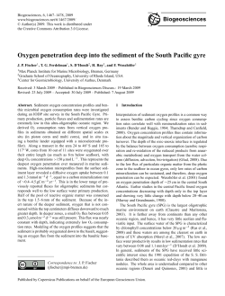 Oxygen penetration deep into the sediment of the South Pacific gyre