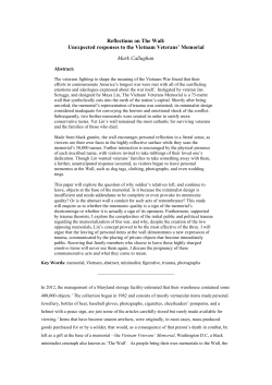 Reflections on The Wall: Unexpected responses to the Vietnam