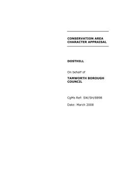 CONSERVATION AREA CHARACTER APPRAISAL DOSTHILL On
