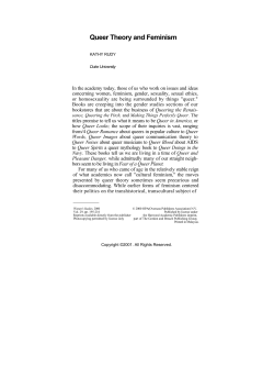 Queer Theory and Feminism