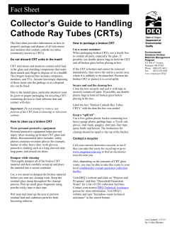 Collector`s Guide to Handling Cathode Ray Tubes (CRTs)