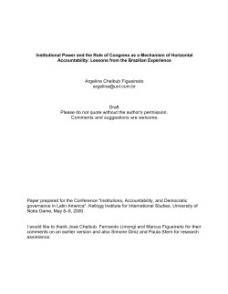 Institutional Power and the Role of Congress as a Mechanism of
