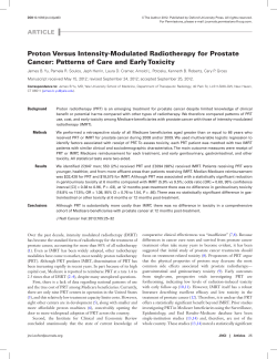 Patterns of care and early toxicity
