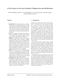 Is It the Typeset or the Type of Statistics? Disfluent Font and Self