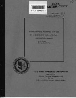 The Preparation, Properties, and Uses of Americium