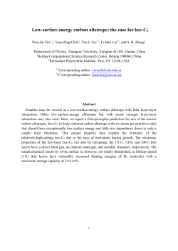 Low-surface energy carbon allotrope: the case