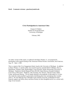 Civic Participation in American Cities