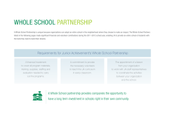 WHole sCHool ParTnersHIP - Junior Achievement of Chicago