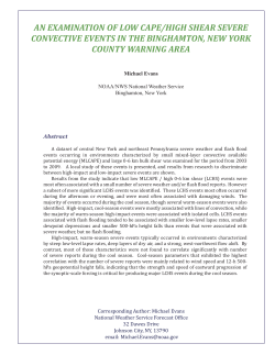 an examination of low cape/high shear severe convective events in