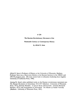 The Russian Revolutionary Movement of the