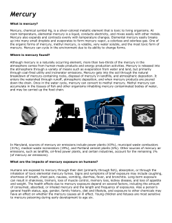 Mercury - Maryland Department of the Environment