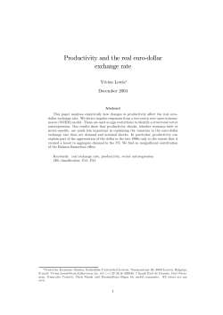 Productivity and the real euro