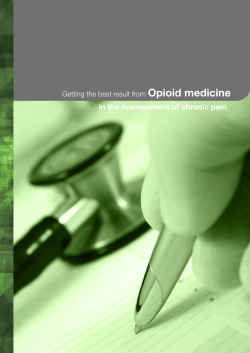 In The Management of Chronic pain