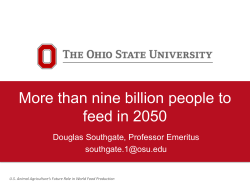 More than nine billion people to feed in 2050